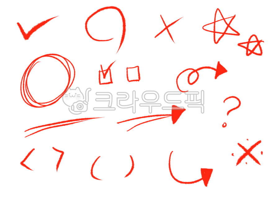 채점, 빨간펜, 시험, 공부, 체크, 사진,이미지,일러스트,캘리그라피 - 지융작가