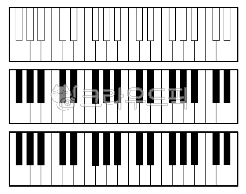 피아노,건반,피아노건반,일러스트,일러스트레이션,흰건반,검은건반,검은색,음악,악기