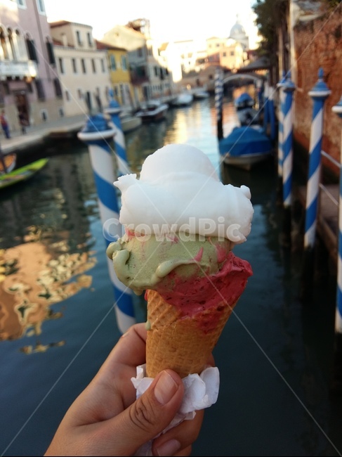 베니스풍경,젤라또,손,아이스크림,gelato,icecream,디저트,간식,후식,dessert,snack