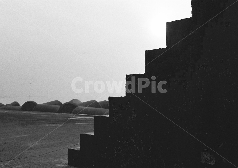 계단,바다,등대,제주도,흑백,필름,흑백,모노톤,monochrome,black and white