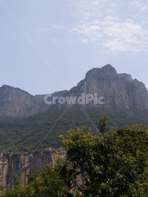 산,하늘,나무,중국,태항산,자연,풍경,nature,landscape,outdoors,옥외