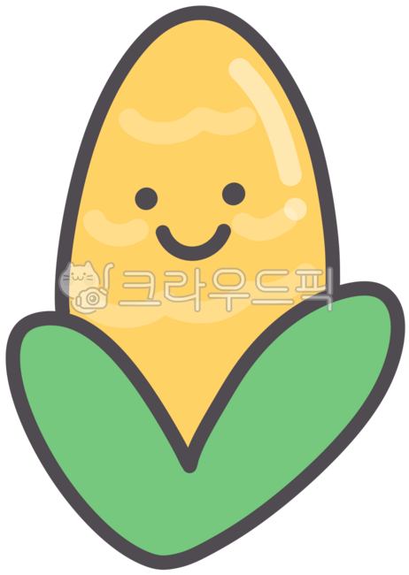 Corn,Corn Character,Cute Corn,Sweet Corn,Sticky Corn,Sticker,Dakku,Food,Grain