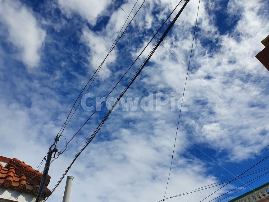 하늘,구름,sky,cloud,전봇줄,자연,풍경,nature,landscape,utility pole,전신주