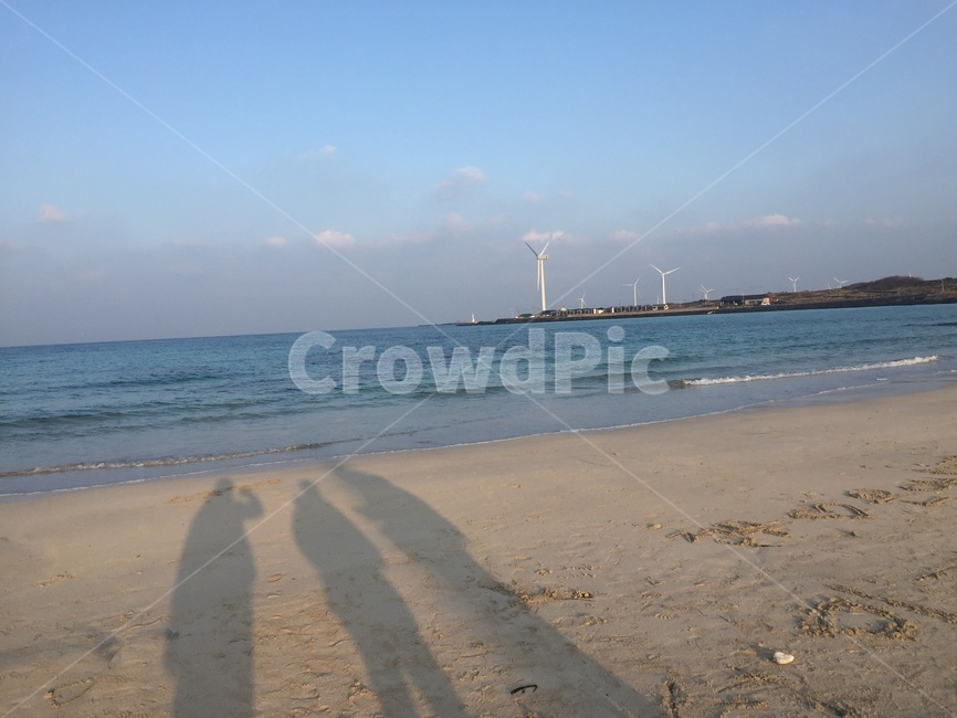 바다,해수욕장,풍력발전기,그림자,해안선,해변,바다,beach,sea