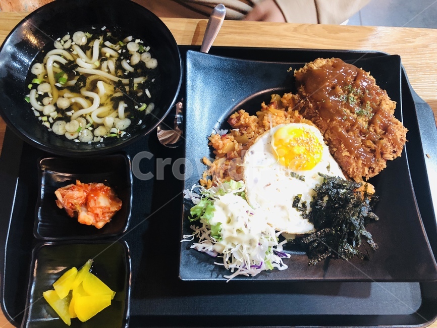돈까스,김치볶음밥,우동,퓨전,음식,음식,식재료,요리,food,cook,meal,dishes,food reserves