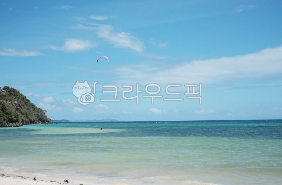 패러글라이딩,바다,하늘,해변,물,파도,해안가