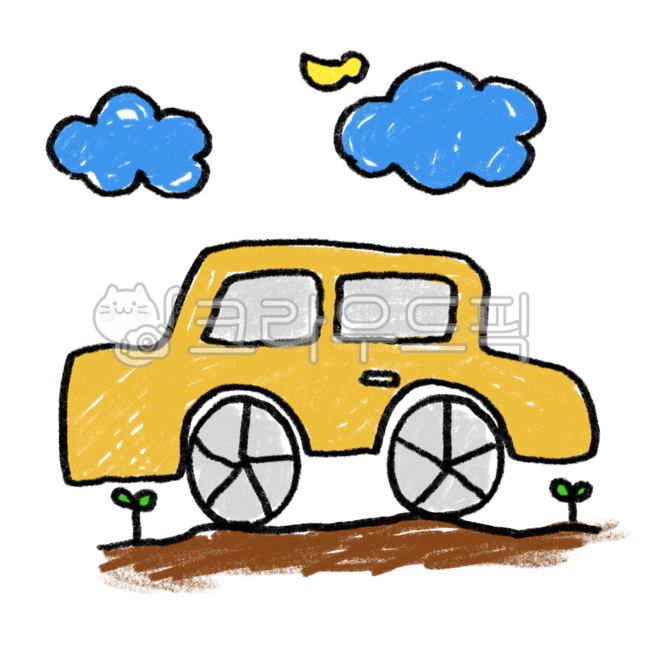 자동차,드라이브,여행,차,이동,크레파스,어린이,car,drive,cloud