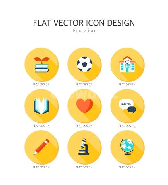 education,book,icon,pencil,heart,microscope,speech bubble,globe,school,flat,Flat icon,soccer ball,Pictogram