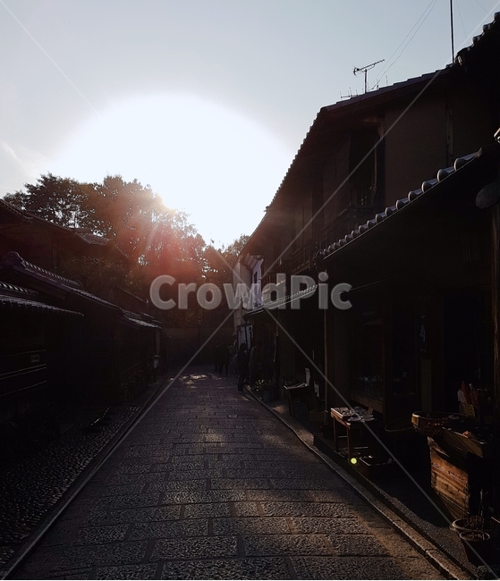 일본,길,노을,집,전통,통로,walkway,빛,light