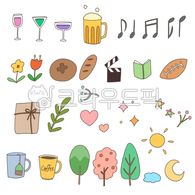 Musical note sticker,bread,Nukki,Good Note Planner,rugby,sticker,png,reading,heart,flower,Musical note drawing,Good Note Decoration,tree sticker,Good Note Sticker,Good Note Diary,mug,beer,cloud sticker,cup