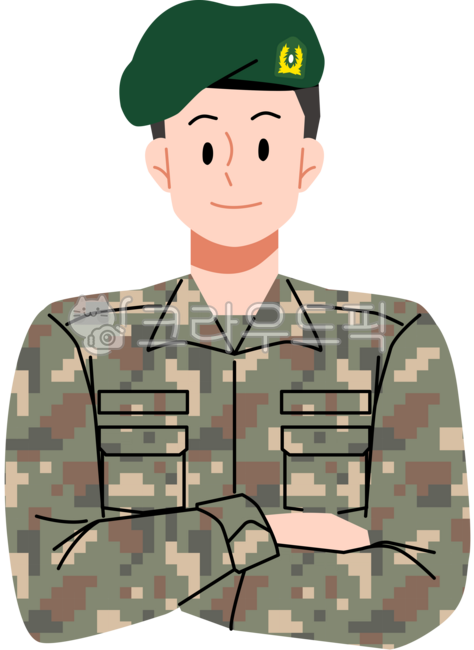 Character,military uniform,confidence,beret,Memorial Day,barrack life,gesture,army,korea,Patriots and Veterans Month,Armed Forces,soldier,person,illustration,man,bravery,male