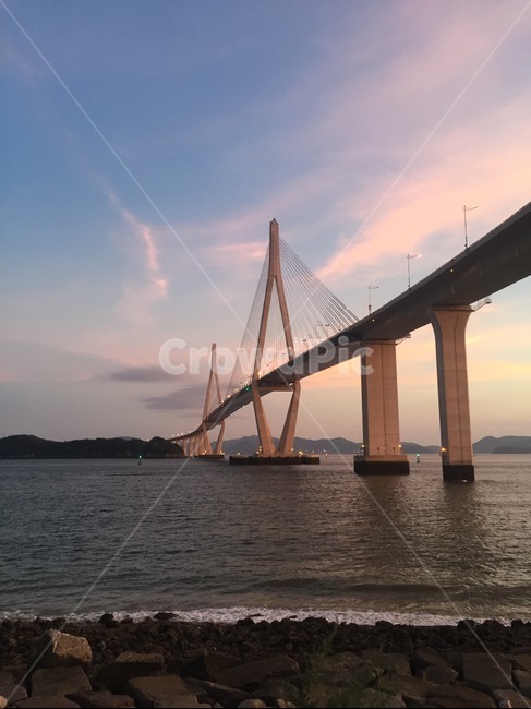 대교,노을,바다,목포바다,목포,건축물,건물외관,exterior,building,structure,architecture,construction