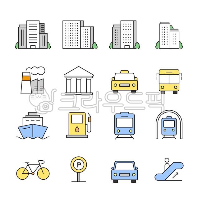 건물,도시,건설,건축,공장,산업,박물관,오페라,집,아파트,빌딩,자동차,차,대중교통,교통,운송,택시,버스,지하철,철도,기차,터널,배,운하,주유,주유소,자전거,주차,주차장,표지판,이동,선,아이콘,일러스트,라인,외곽선,심플,드로잉,그래픽