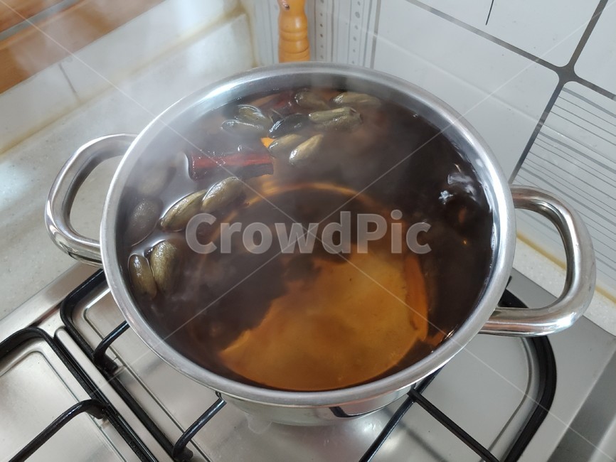냄비,끓다,차,금속,메탈,가스레인지,부엌,김,수증기,metal,우리다,tea,boil,gasstove,kitchen,pot