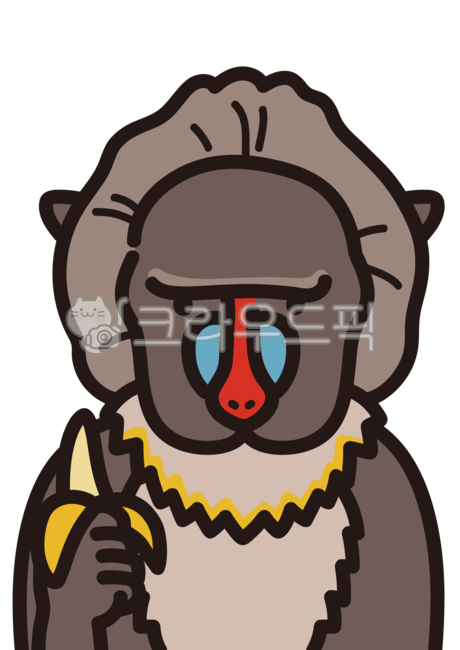 banana,Doodle,monkey,lion king,Savannah,line,Africa,tree,endangered,hair,extinction,red nose,painting,unique,drawing,endangered animal,illustration