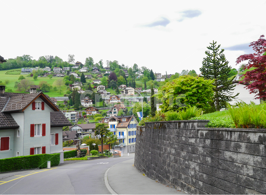 small village,Swiss,cute,peaceful,scene,beautiful,small town,Town,road name,sight,quiet,alley,europe,mountainside