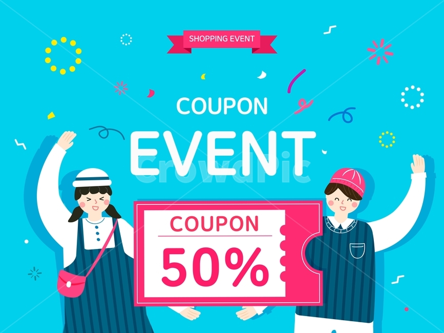 쿠폰,티켓,쇼핑,이벤트,팝업,캐릭터,할인,세일,축제,행사,festival,carnival,event,쇼핑,shopping,그래픽,일러스트레이션,graphic,illustration