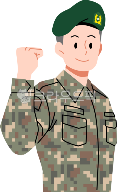 군대,국군,군인,군복,병영생활,용감,제스쳐,한국,현충일,호국보훈의달,자신감,일러스트,남자,남성,사람,인물,주먹,베레모