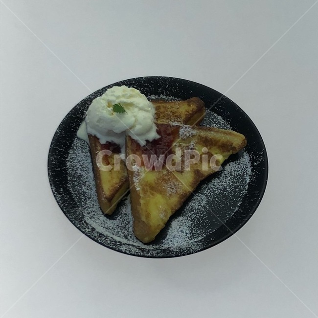 프렌치토스트,토스트,빵,디저트,후식,카페,바닐라아이스크림,식빵