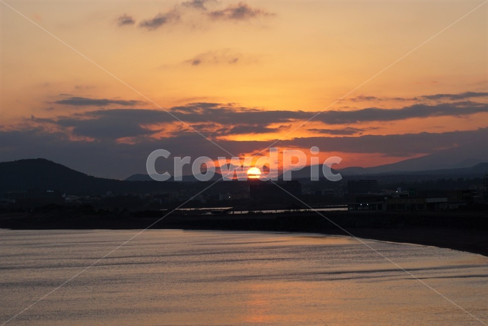 제주도,성산일출봉,일몰,자연,풍경,일몰풍경