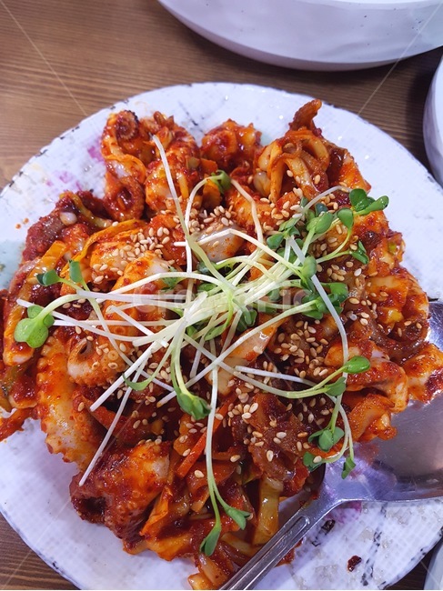 쭈꾸미,매운음식,쭈꾸미볶음,음식,핫,요리,그릇