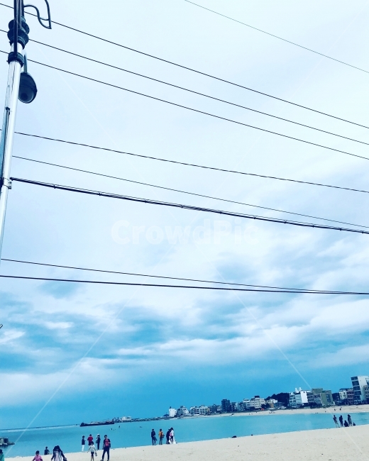 파란색,하늘,강원도,동해,바다,해변,구름,해변,바다,beach,sea,사람들,대중,군중,other people,crowd