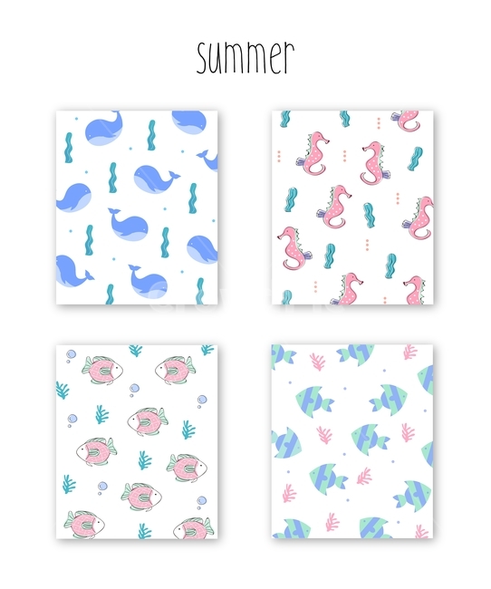 고래,해마,물고기,열대어,패턴,배경,백그라운드,무늬,여름,계절,summer,season,그래픽,일러스트레이션,graphic,illustration,텍스처,질감,패턴,texture,pattern