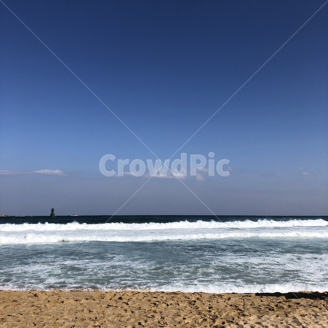 속초,바다,하늘,모래사장,파도,해안가