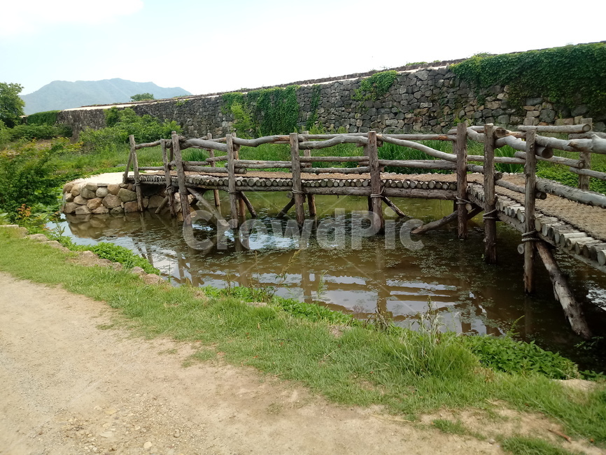 water,물,outdoors,옥외,나무다리,bridge
