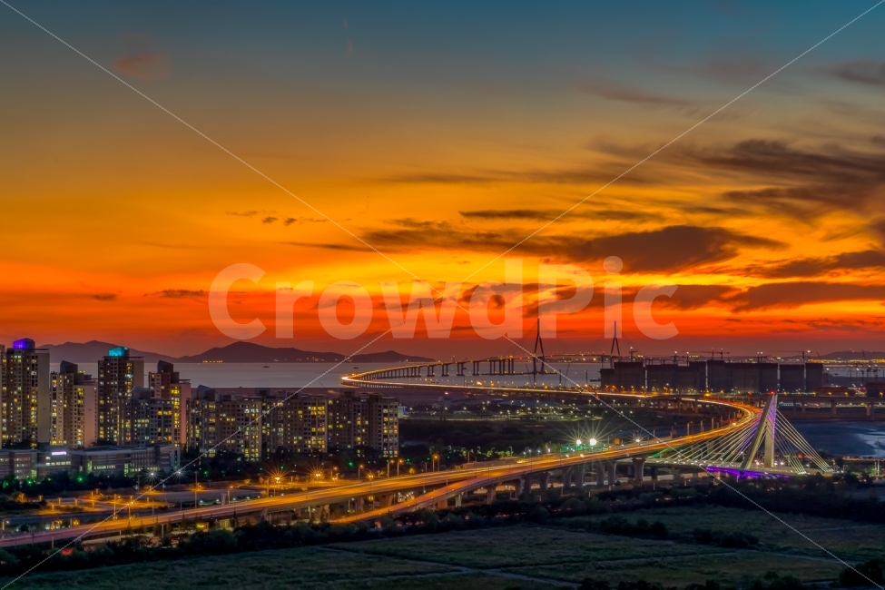 풍경,야경,일몰,석양,인천대교,S라인,landscpae,nightscape,sunset,야경,밤,풍경,nightscape,night,landscape,도시,city,한국도시풍경,한국도시경관,korea cityscape,road,도로,nature,자연