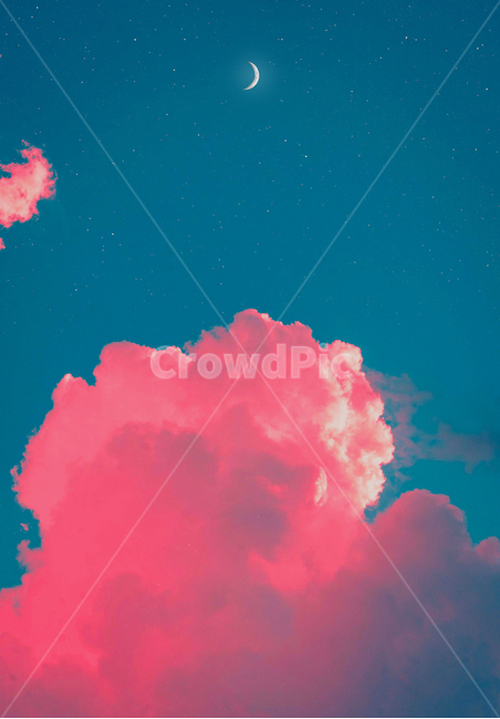 구름,cloud,자연,달,moon,야경,밤,풍경,nightscape,night,landscape,색깔,색상,색채,색감,color sense,color sensitivity,feeling of color,nature,outdoors,옥외