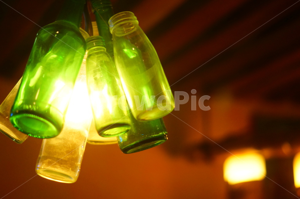 light,실내,인테리어,bottle,유리병,조명
