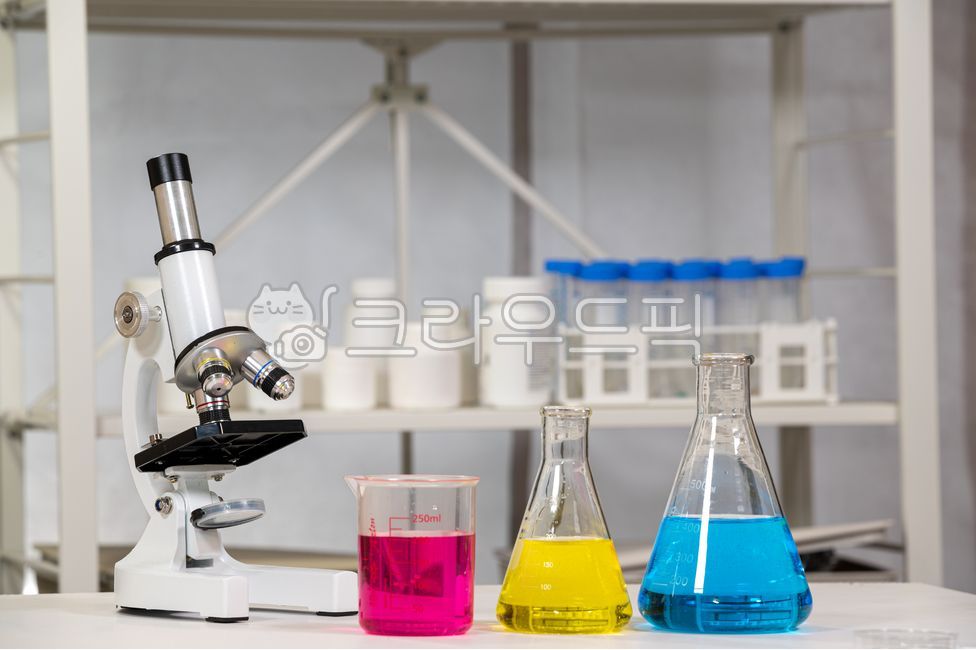 biotechnology,education,concept,lab,microscope,research,microbe,chemistry,Erlenmeyer flask,close up,Experiment,Medical treatment,Scientist,microbiology,equipment,medicine,technology,Lab,beaker,shelf,blue,laboratory,science,analyze,flask,device