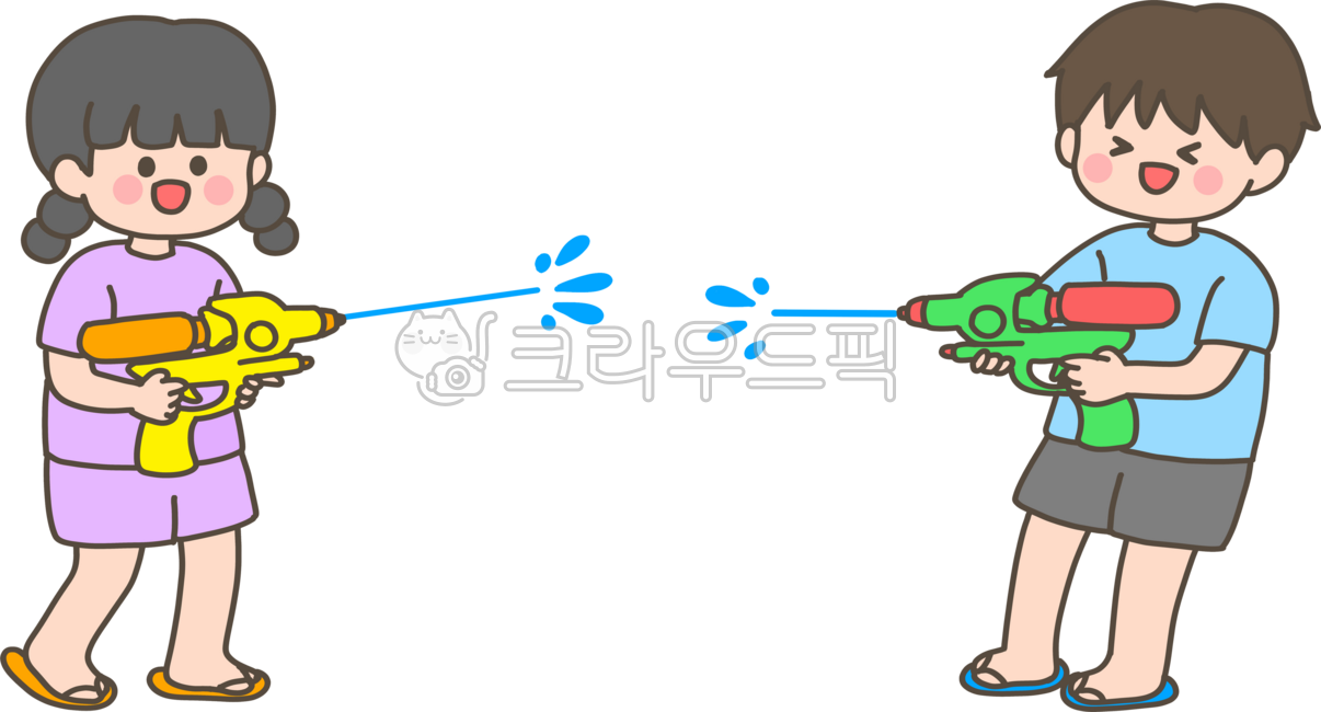 물총,물총놀이,물놀이,남자아이,여자아이,여름