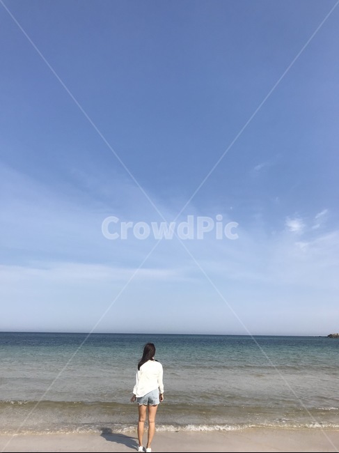바다,여행,여자,뒷모습,인물,여름,제주도,제주