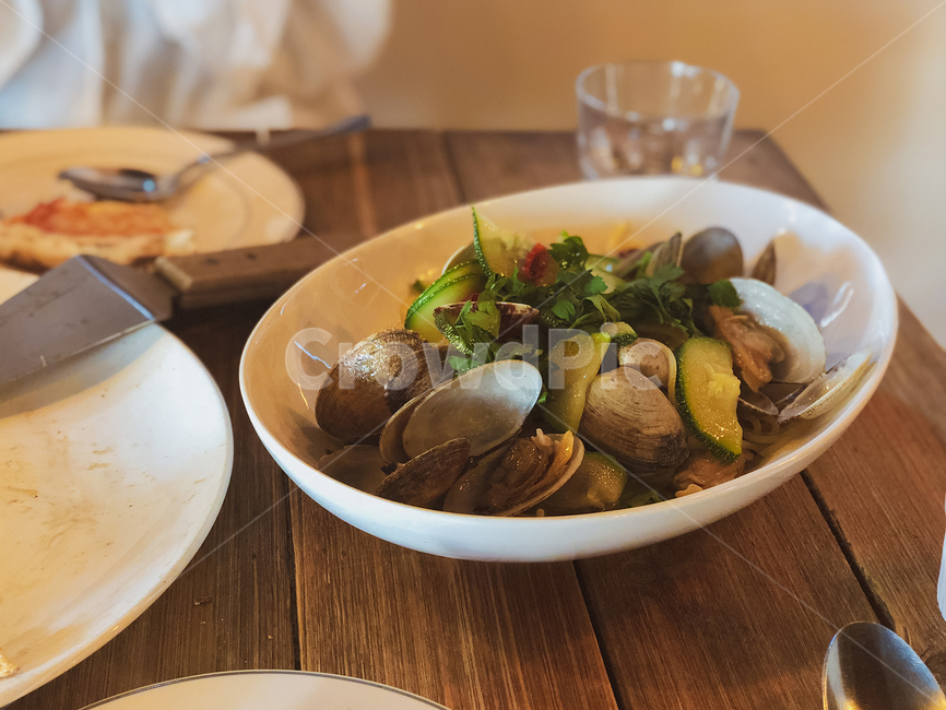 봉골레,파스타,food,음식,meal,dishes,요리,식사,스파게티,오일파스타
