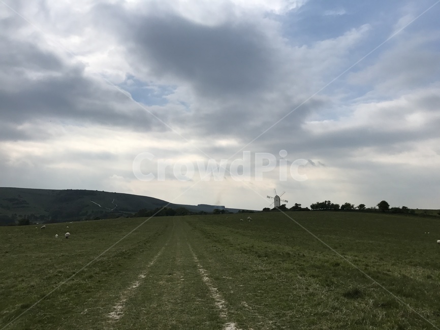 흐린날,산,목초지,들,nature,자연,영국,grassland