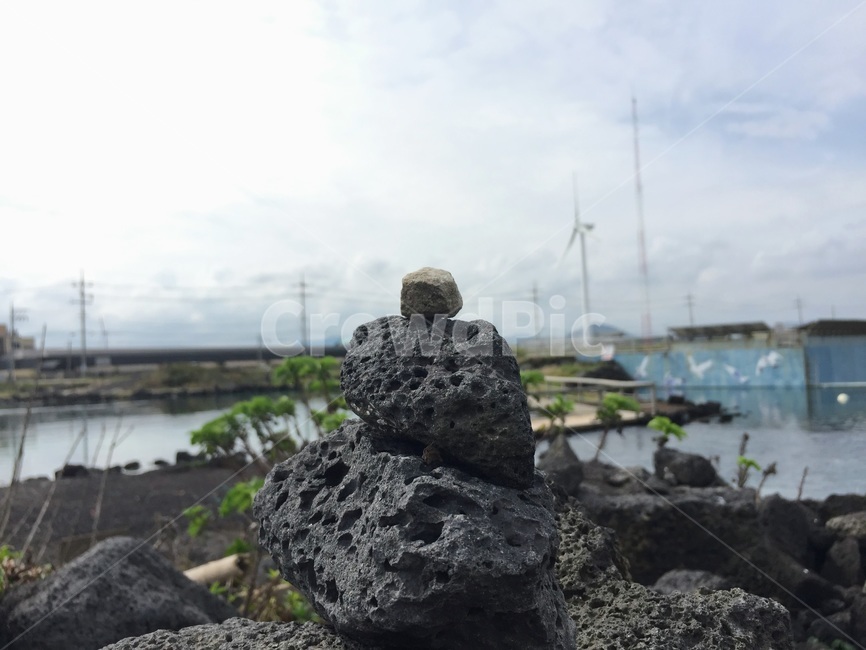 돌,제주도,월정리,해변,현무암