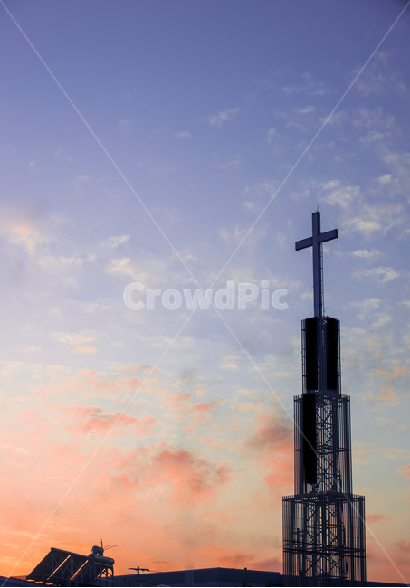 하늘,노을,십자가,sky,풍경,실루엣,종교,신앙,religion,belief,faith