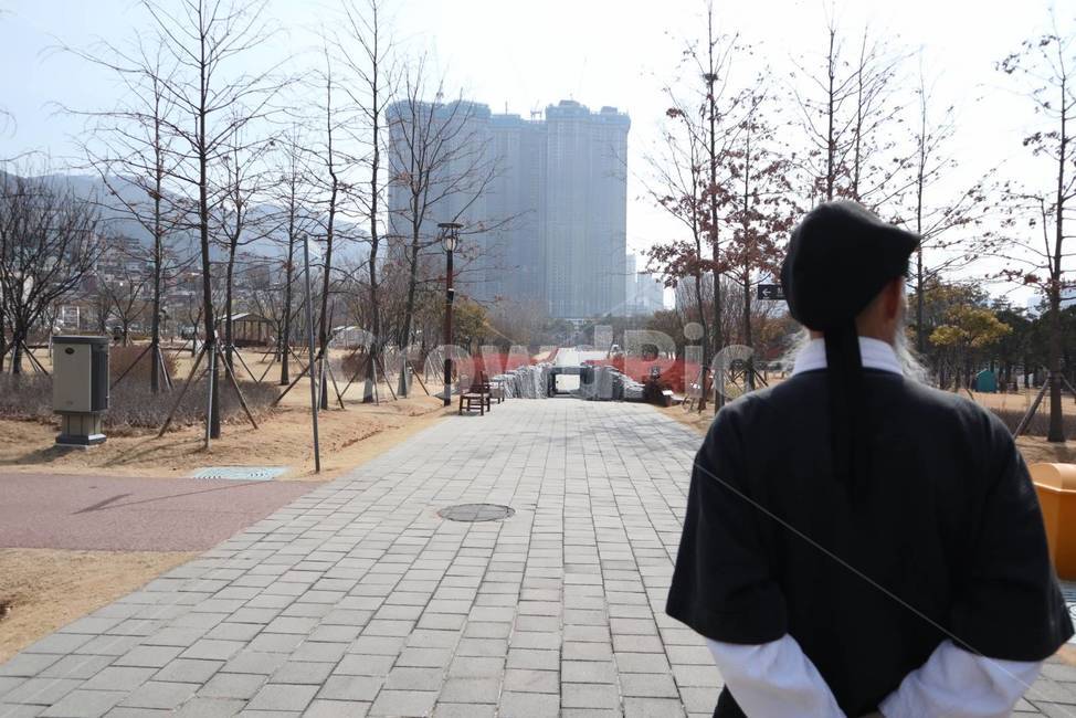 공원,산책,가을,아버님,휴가