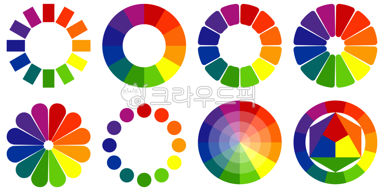 색상환,컬러차트,색,팔레트,색상환아이콘,컬러,미술,보색,유사색,원,명도,채도,무지개