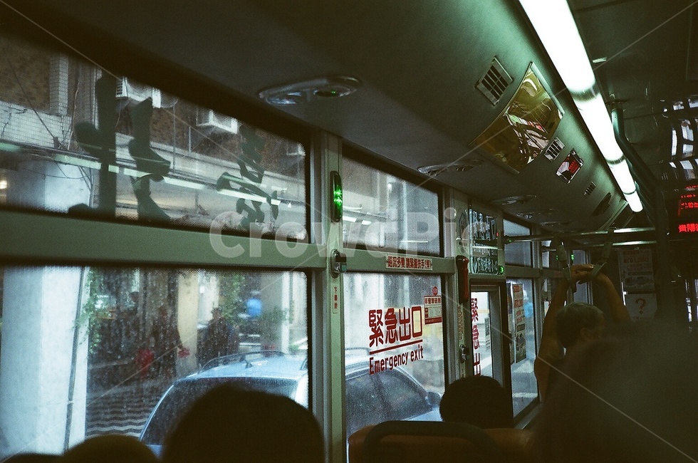 버스,필름사진,버스내부,대만,교통,교통,교통수단,traffic,transportation