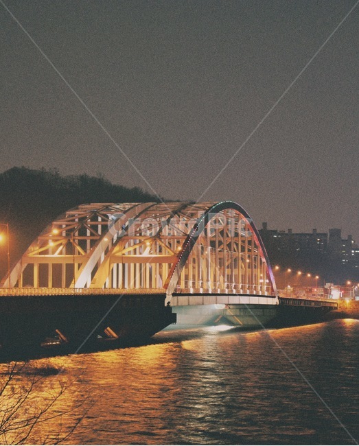night view,Soyang River,Soyang Bridge 2,Chuncheon,bridge,Bridge