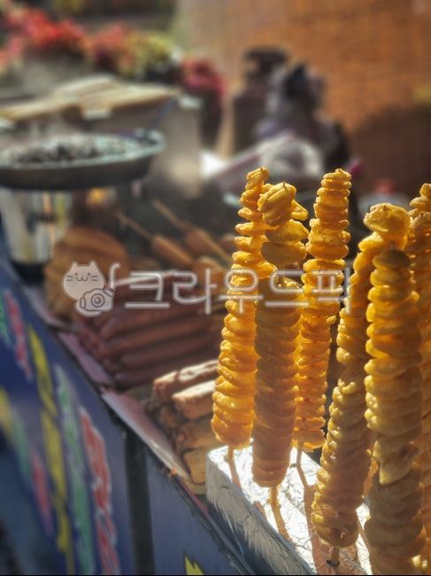 길거리음식,감자튀김,회오리감자,감자요리,간식,튀김,분식