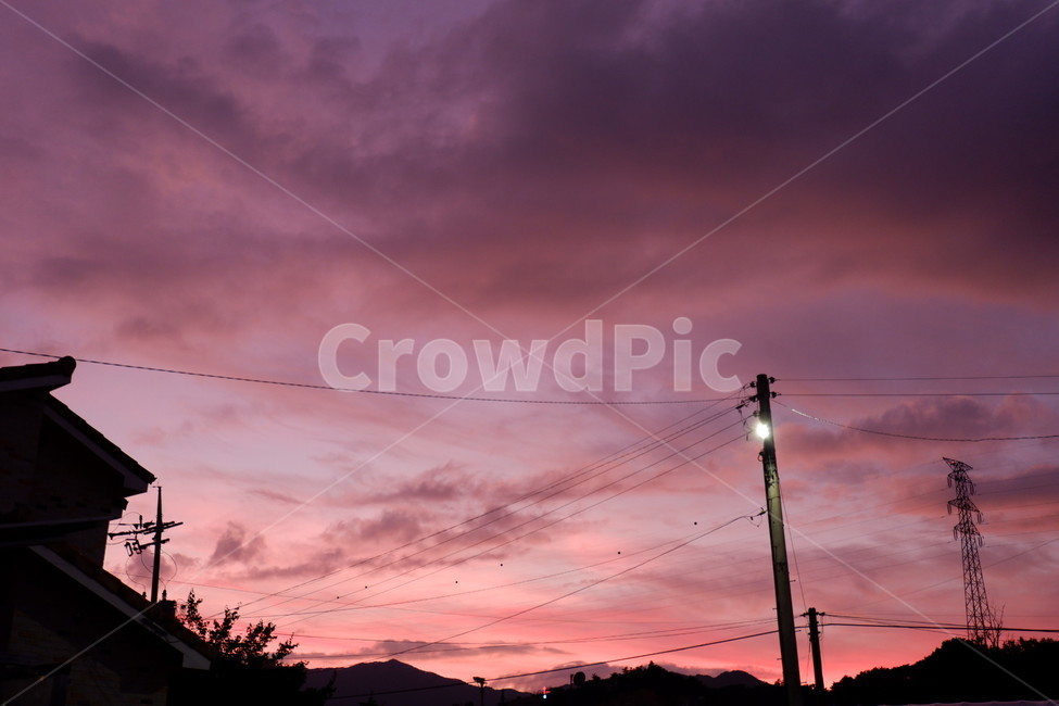 노을,sunset,석양,구름,sky,가로등,풍경,시골,cloud,자연,nature,view,야경,밤,풍경,nightscape,night,landscape
