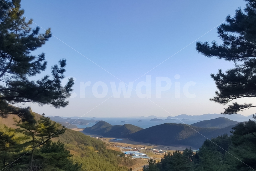산,바다,풍경,나무,자연,푸른날,파란하늘,하늘,자연,풍경,nature,landscape,tree,plant,식물,outdoors,옥외,fir,전나무
