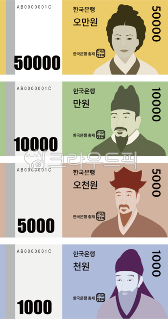 Hwang Lee,Toegye Lee,000 won King Sejong the Great,picture money,icon,illustration banknote,this person,Yulgok,Yulgok Lee,money illustration,Sejong,price,000 won Toegye Lee Hwang,50,Ten thousand won,Korean banknote illustration,Shin Saimdang,Korean bankno