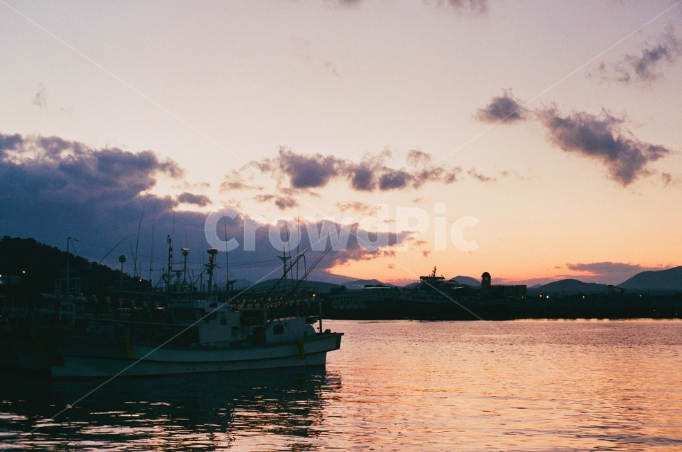 제주,바다,노을,sunset,구름,cloud,boat,jeju,배,필름사진,filmphoto