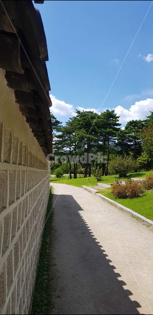 돌담,한국적인,길,그림자,나무,잔디,하늘,구름,자연,풍경,nature,landscape