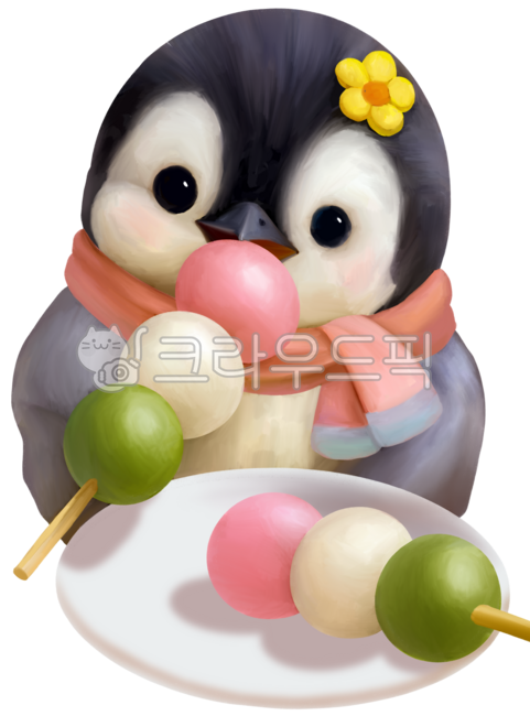 penguin,dango,mochi,japanesedessert,kawaii,cuteanimal,illustration,snack,sweet,festival,귀여운,펭귄,당고,모찌,떡,일본디저트